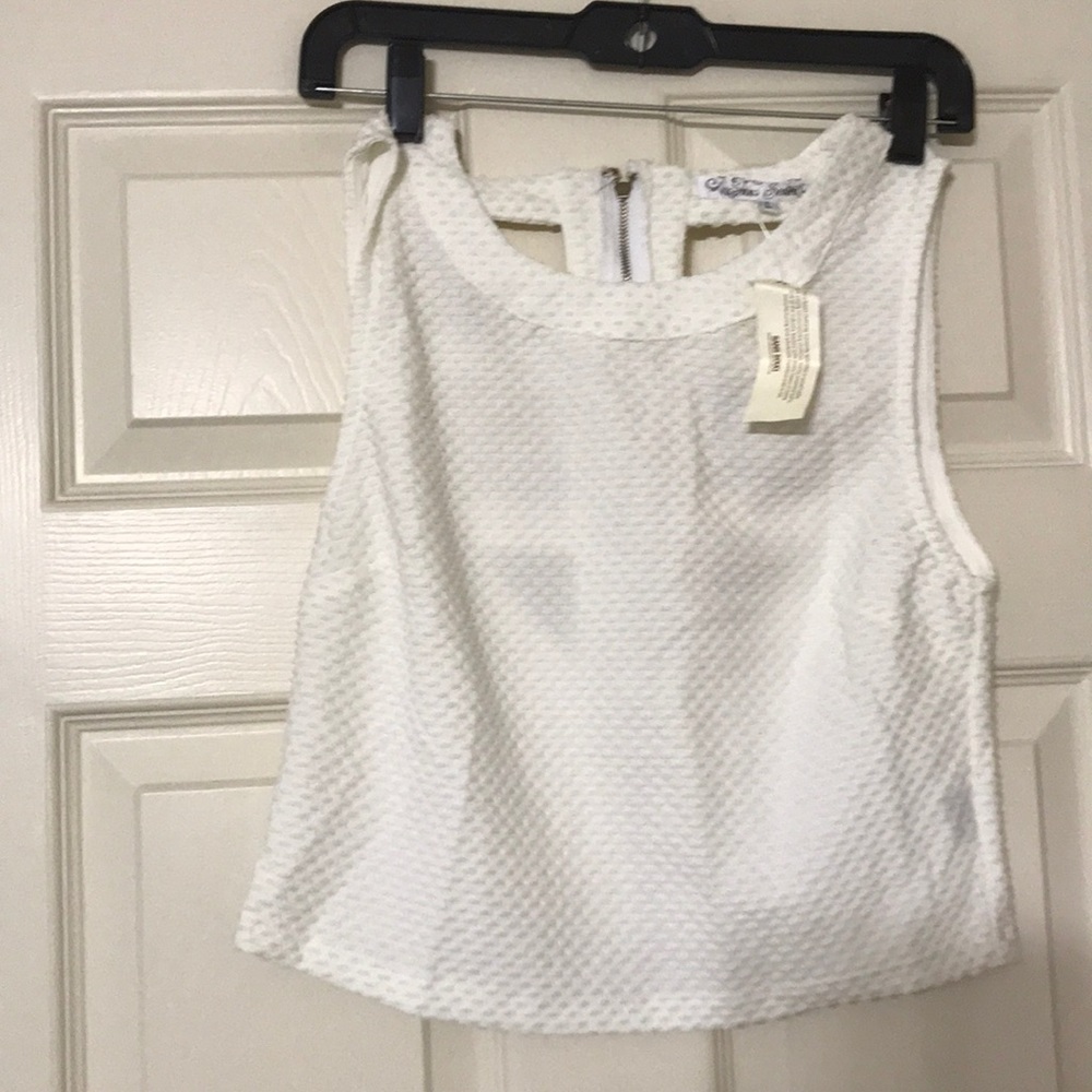 Cream crop top